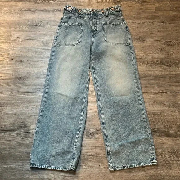 Free People Palmer Cuffed Jeans 28 We the free FP LaLa Land - Picture 1 of 13